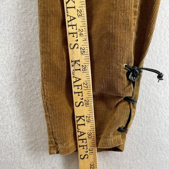 LIZ ROBERTS ROBERT ELLIOT Pants 3 4 Corduroy Tapered Paperbag Riding Brown VTG - Picture 15 of 16